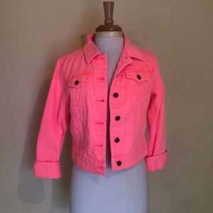 NWT JCP Women’s Neon Jean Jacket Size Medium